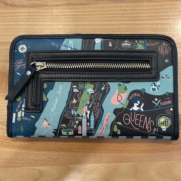 Wallet Spartina 449 Daufuskie Island. Inner and outer zippered pockets. - Picture 2 of 6